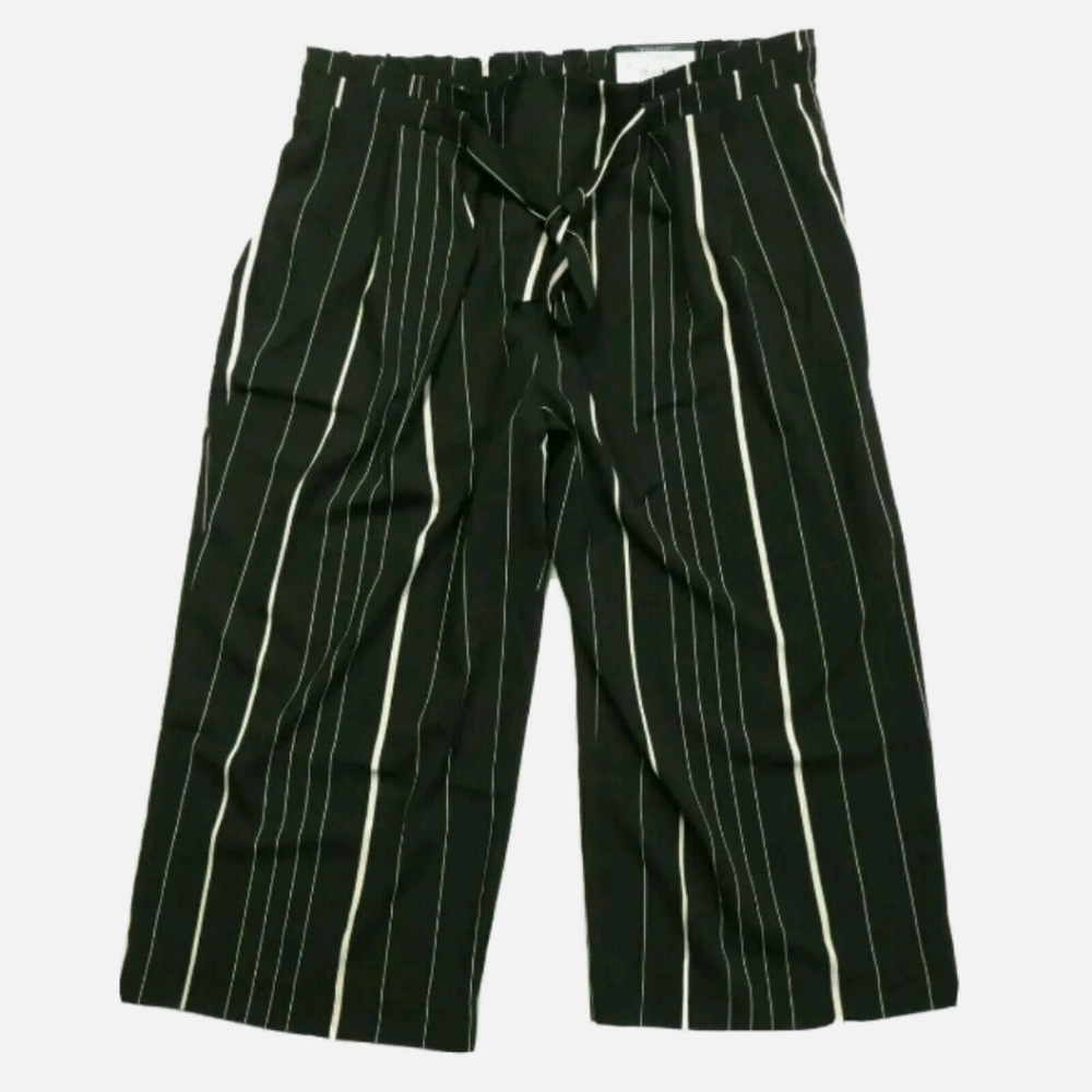 Worthington pants NEW Paperbag waist Wide leg crop